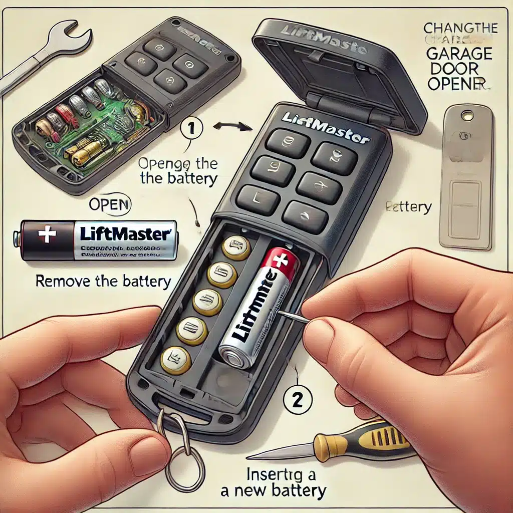 how to change battery in liftmaster garage door opener