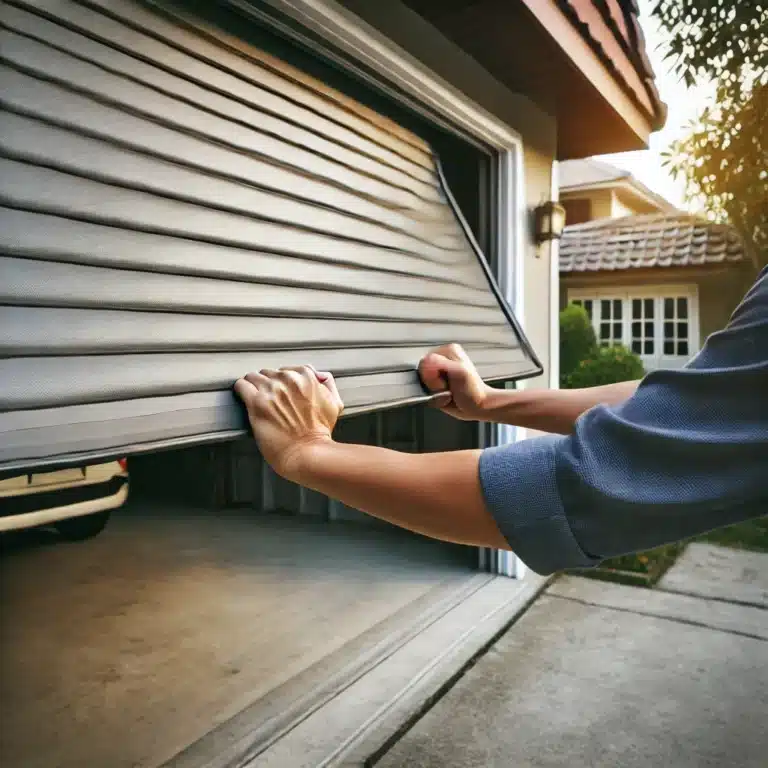 open garage door manually from outside